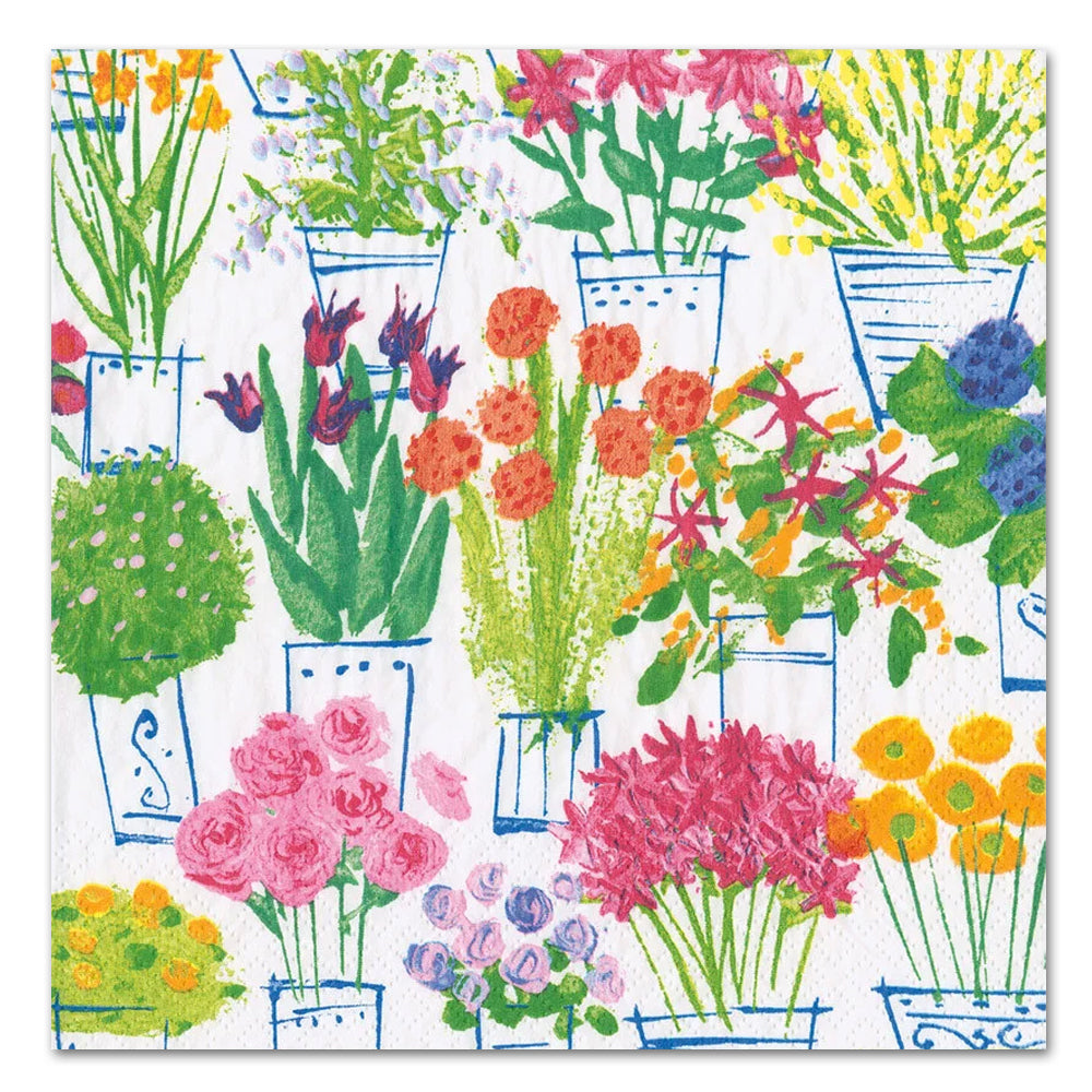Flower Market Paper Luncheon Napkins