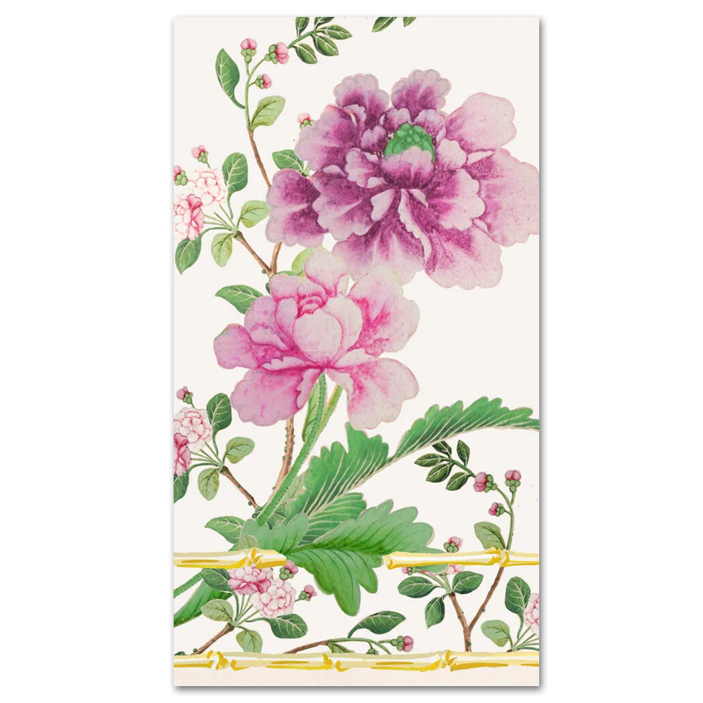 Wellington Floral Ivory Paper Guest Towels - Buffet Napkins