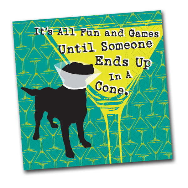 It's All Fun and Games Funny Cocktail Napkins