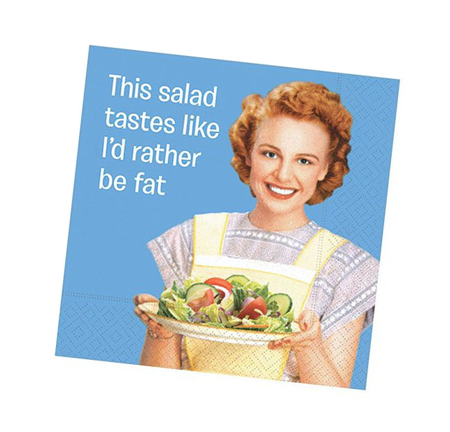 I'd Rather Be Fat Funny Cocktail Napkins