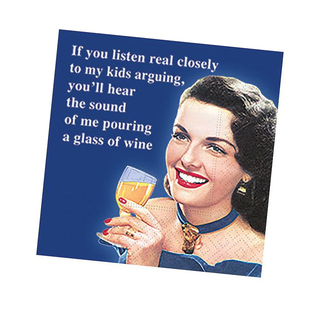 If You Listen Real Closely Funny Cocktail Napkins