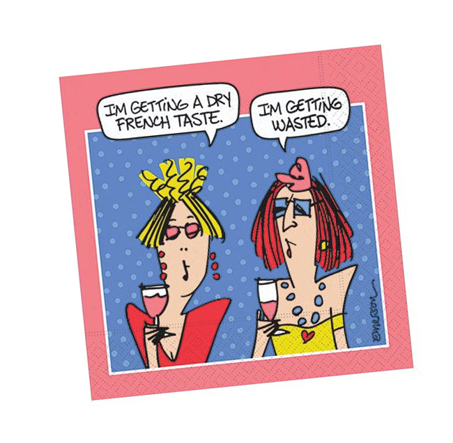 Dry French Taste Funny Cocktail Napkins