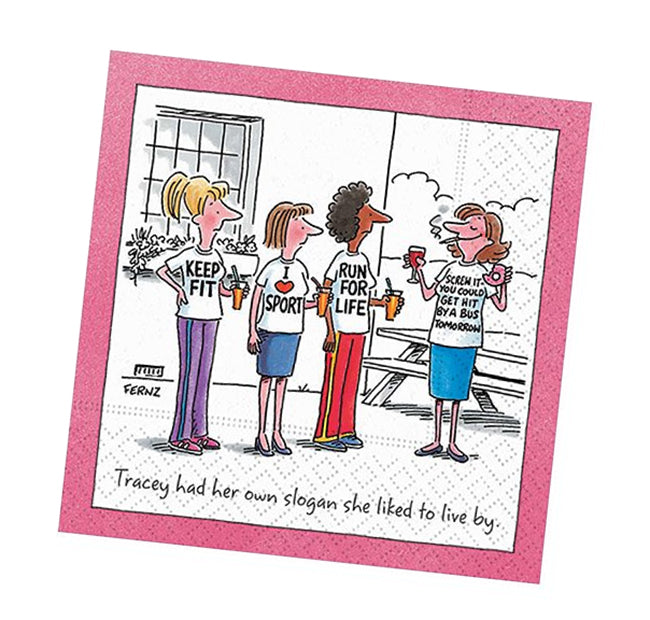 Slogan To Live By Funny Cocktail Napkins