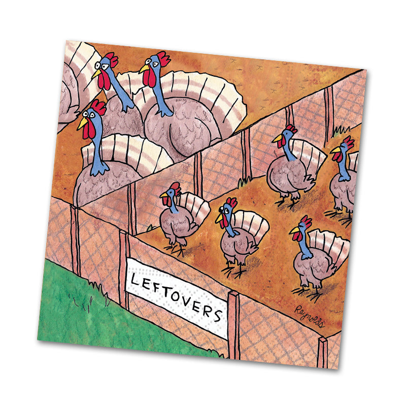 Leftovers Funny Thanksgiving Beverage Napkins