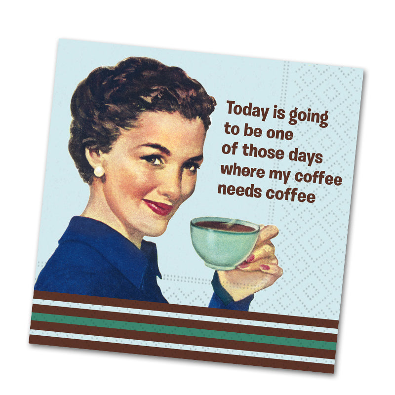 My Coffee Needs Coffee Funny Cocktail Napkins