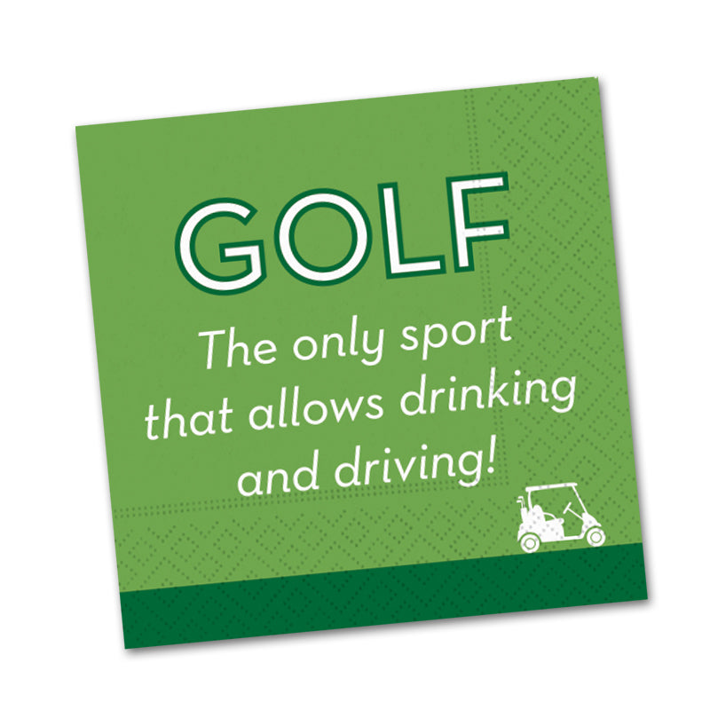 Golf Drink and Drive Funny Beverage Napkins