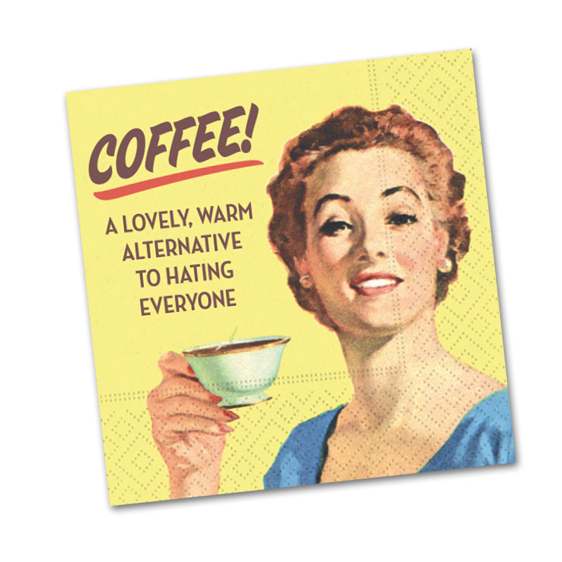 Coffee A Lovely Alternative, Funny Cocktail Napkins