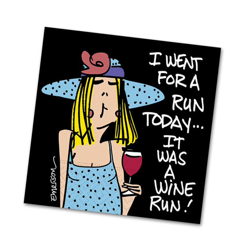 A Wine Run, Funny Cocktail Napkins