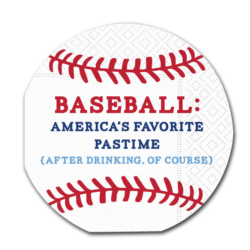 America's Favorite Pastime, Baseball Die Cut Napkins