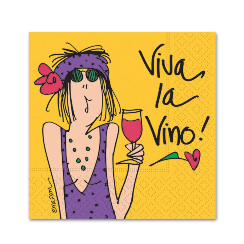 Viva La Vino Cocktail Napkins