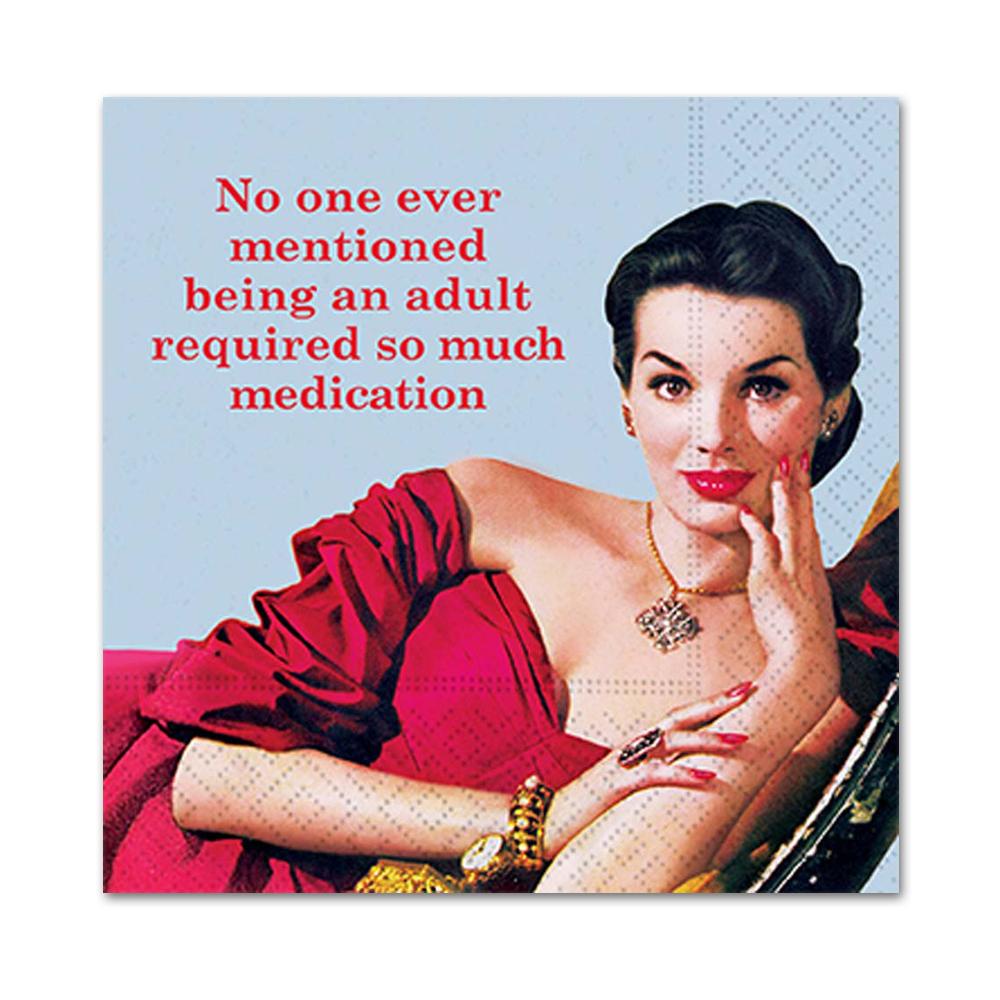Required So Much Medication Funny Cocktail Napkins