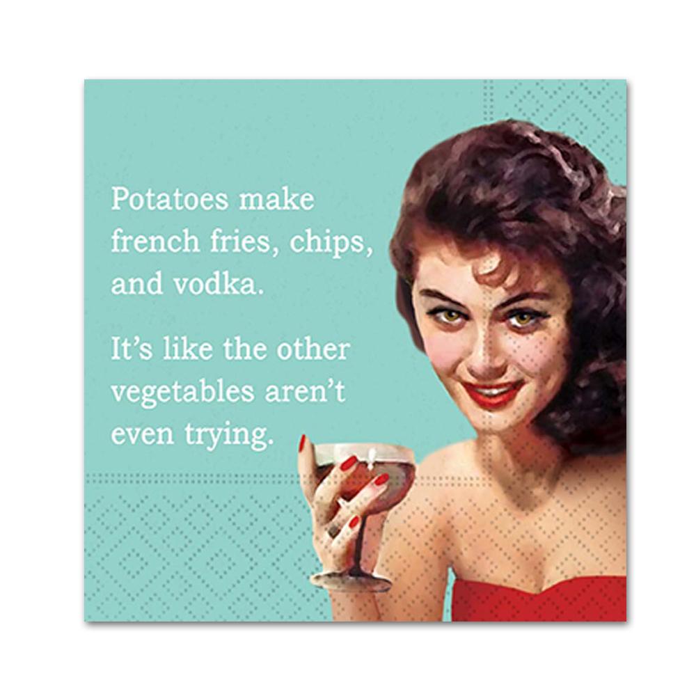 Potatoes Are The Best Funny Cocktail Napkins