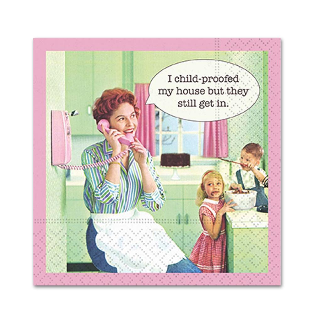Childproofed The House Funny Cocktail Napkins