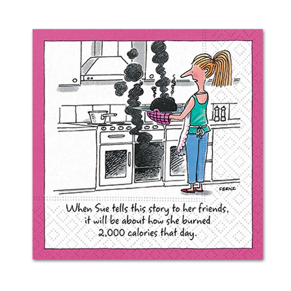 Burned 2000 Calories Funny Cocktail Napkins