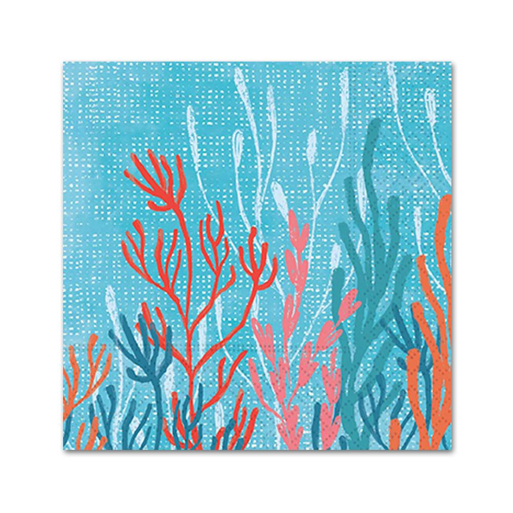 Coral Tranquility Paper Beverage Napkins