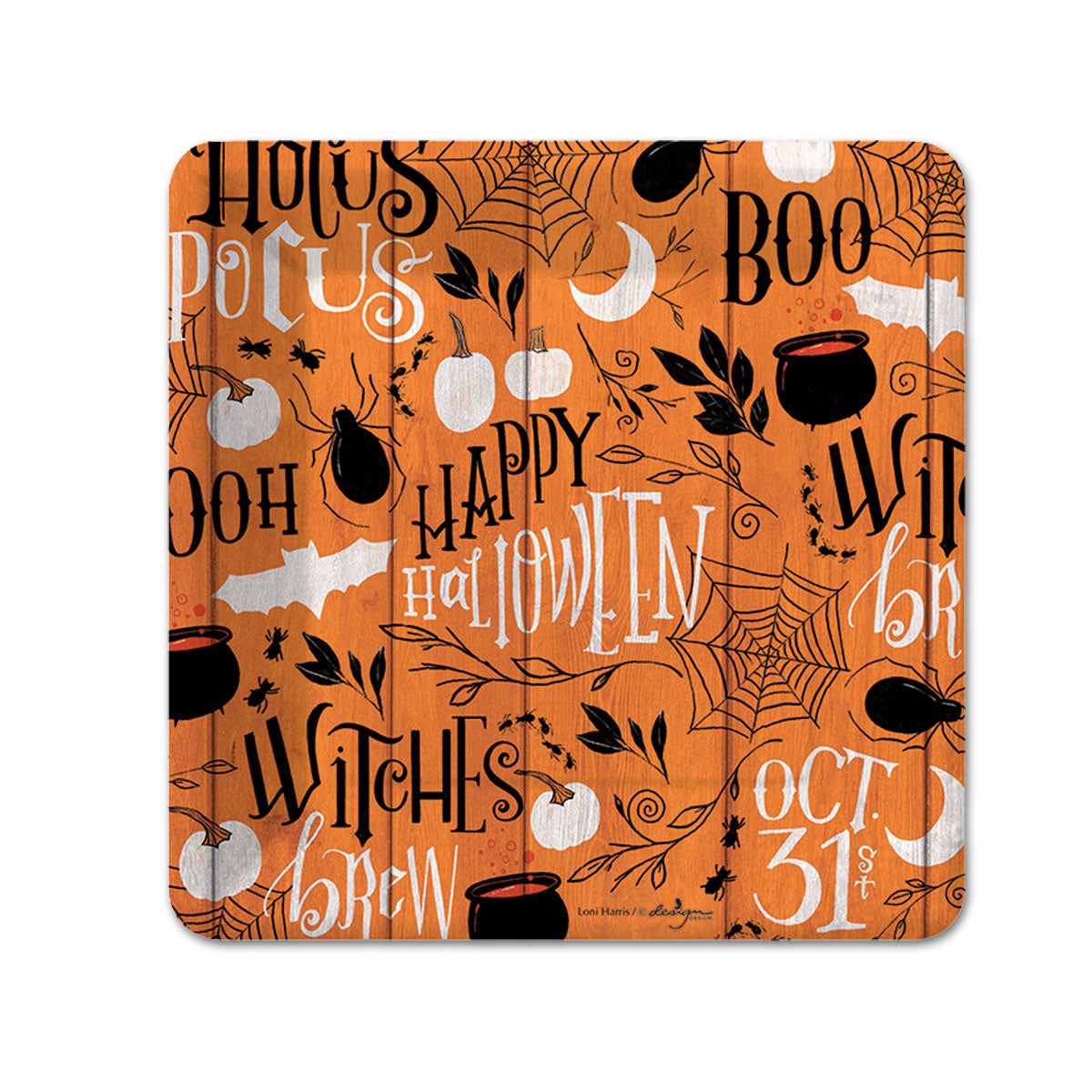 Halloween Collage Paper Square Dessert Plates
