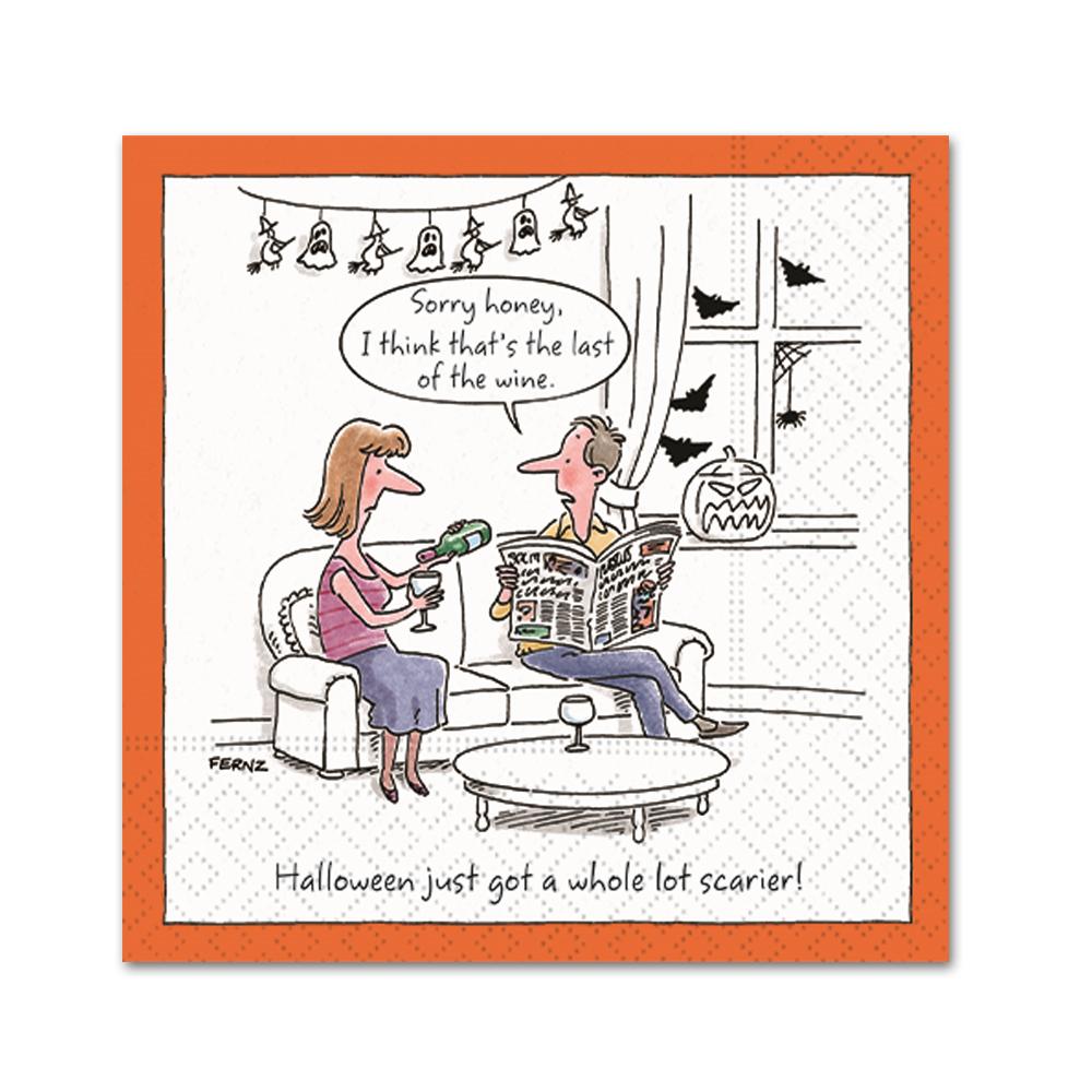Whole Lot Scarier Halloween Paper Beverage Napkins