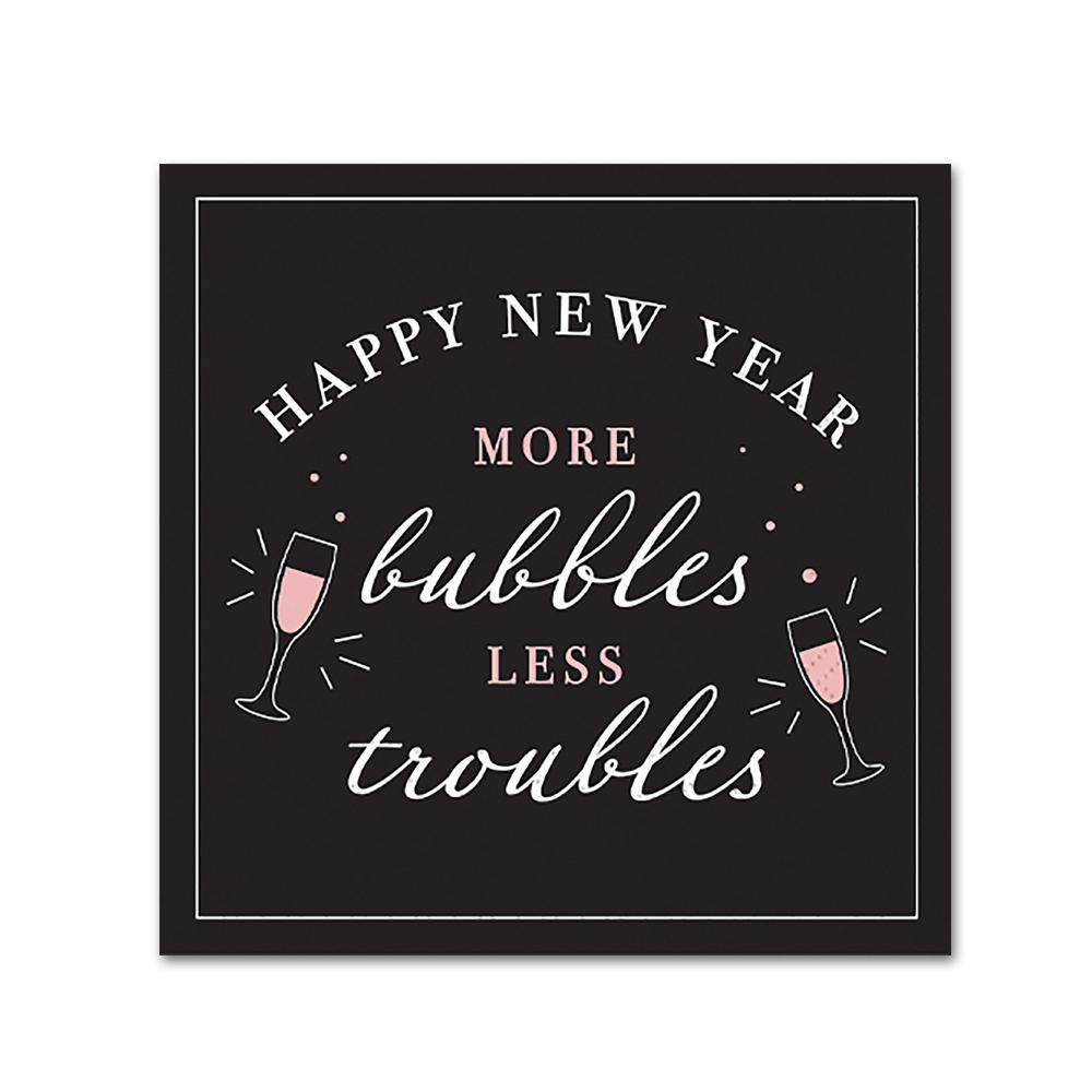 More Bubbles New Year's Party Cocktail Napkins