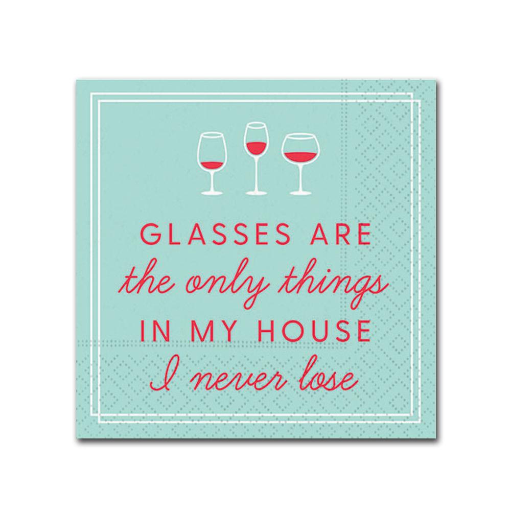Glasses Are The Only Thing Funny Cocktail Napkins