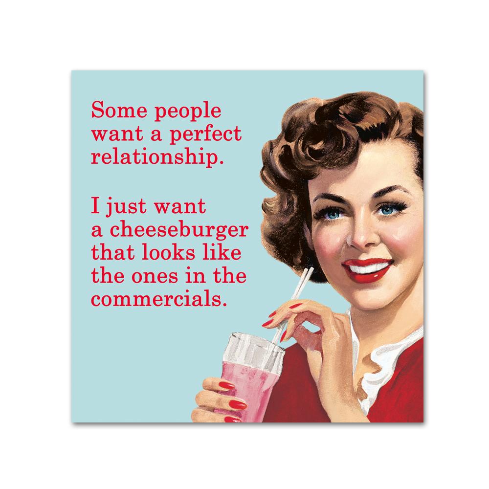 Just Want a Cheeseburger Funny Cocktail Napkins