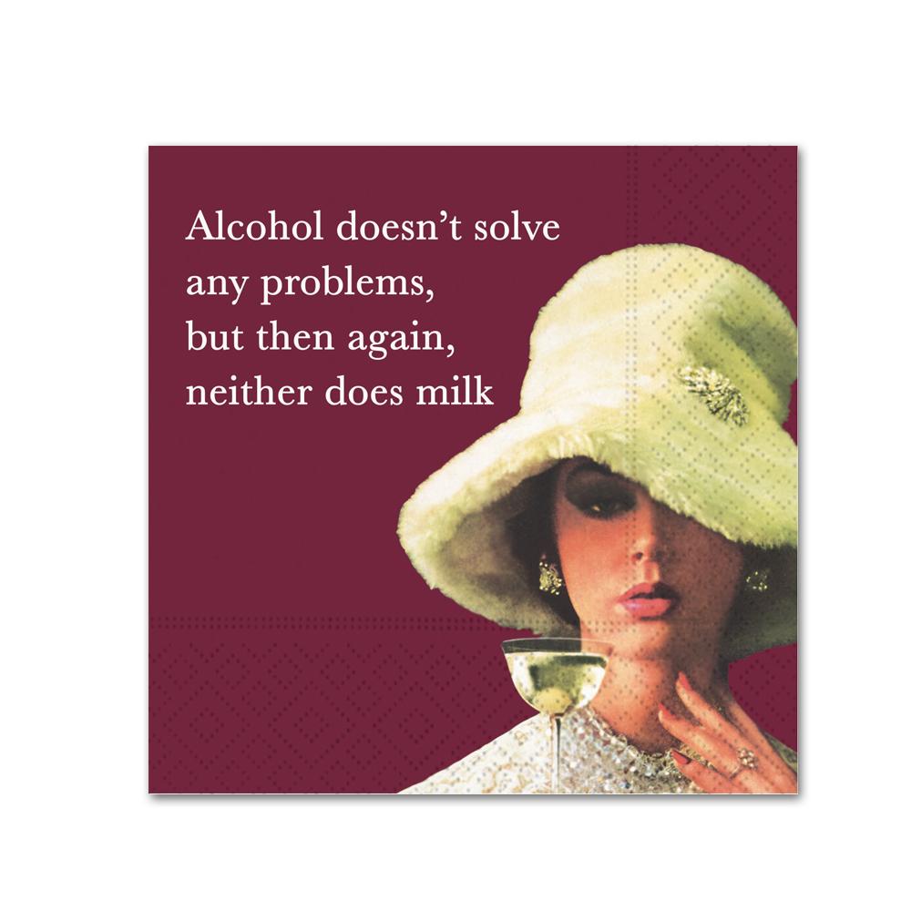 Neither Does Milk Funny Cocktail Napkins