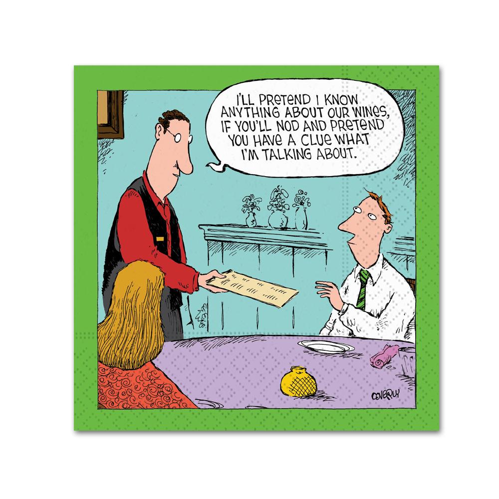 Anything About Our Wines Funny Cocktail Napkins