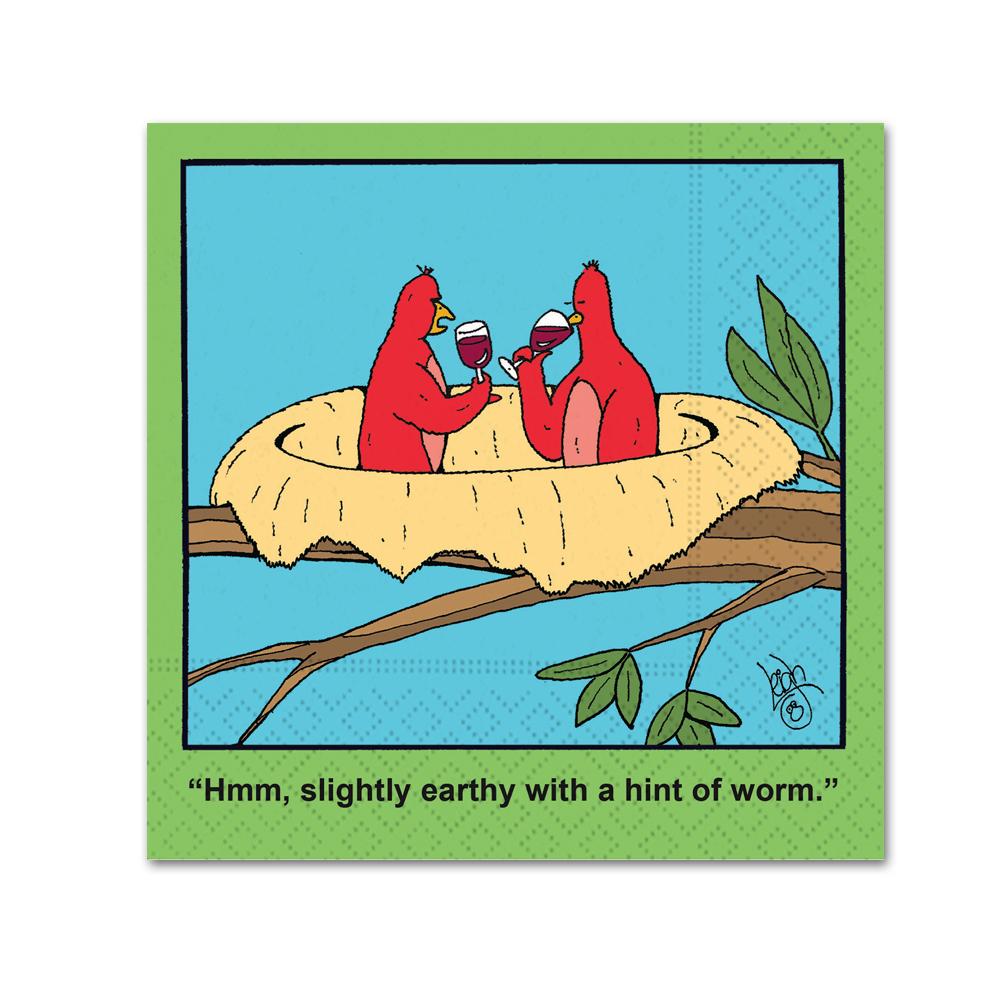 Earthy Hint of Worm Funny Cocktail Napkins