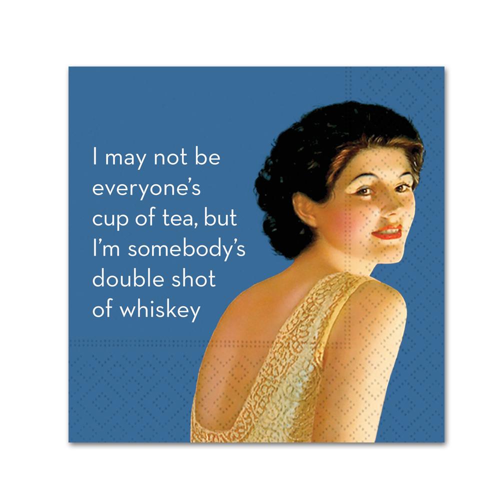 Double Shot of Whiskey Funny Cocktail Napkins