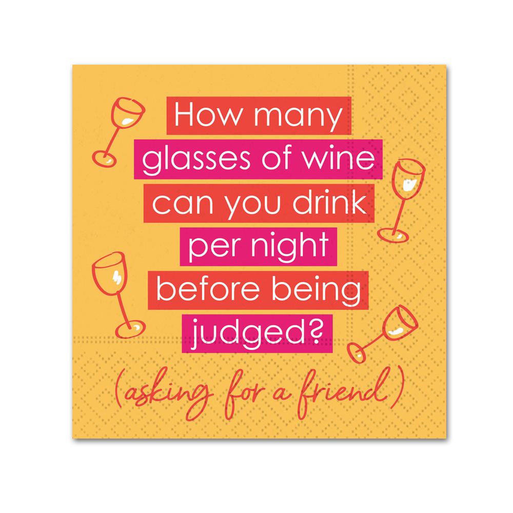Asking For A Friend Funny Cocktail Napkins