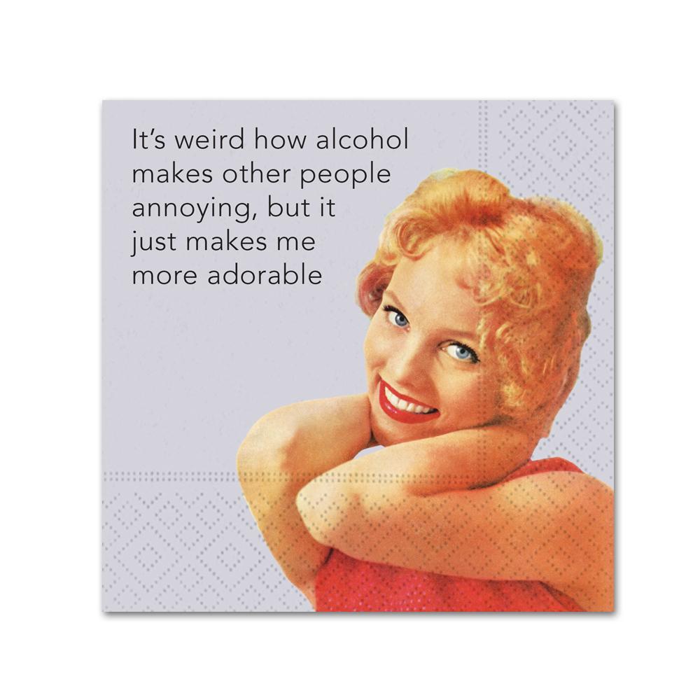 Makes Me More Adorable Funny Cocktail Napkins
