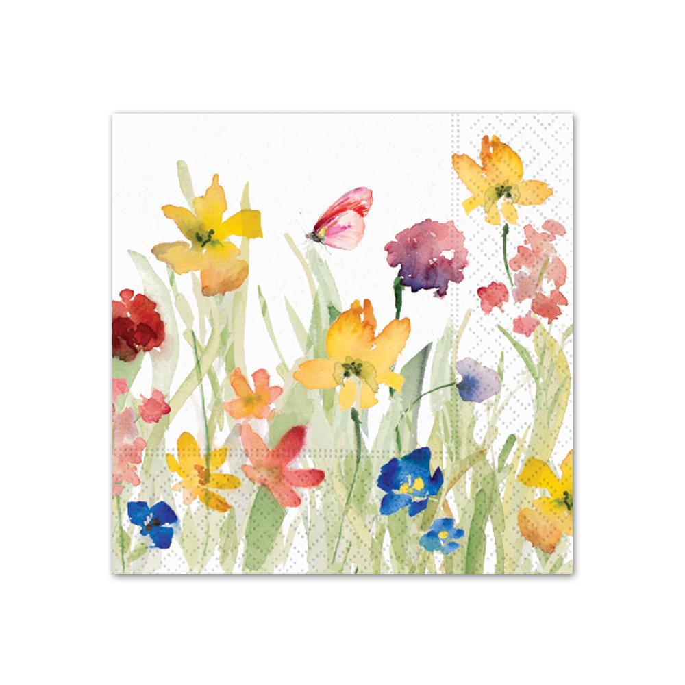 Wildflowers Meadow Paper Beverage Napkins