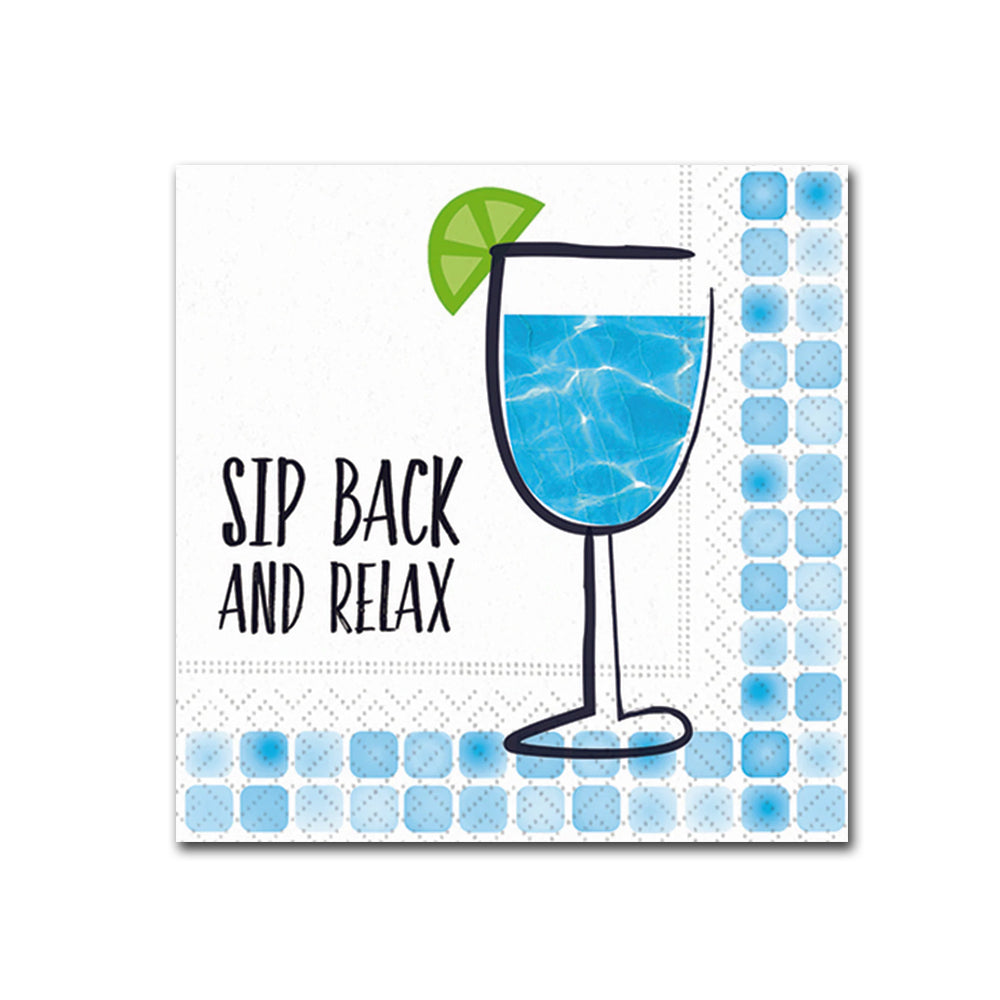 Sit Back & Relax Poolside Cocktail Napkins