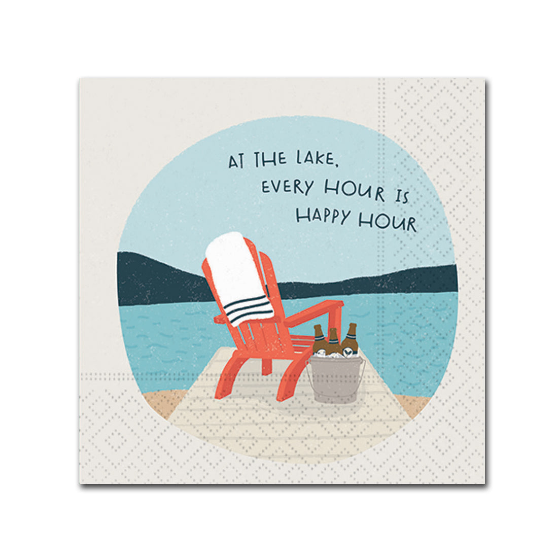 Happy Hour At The Lake Cocktail Napkins