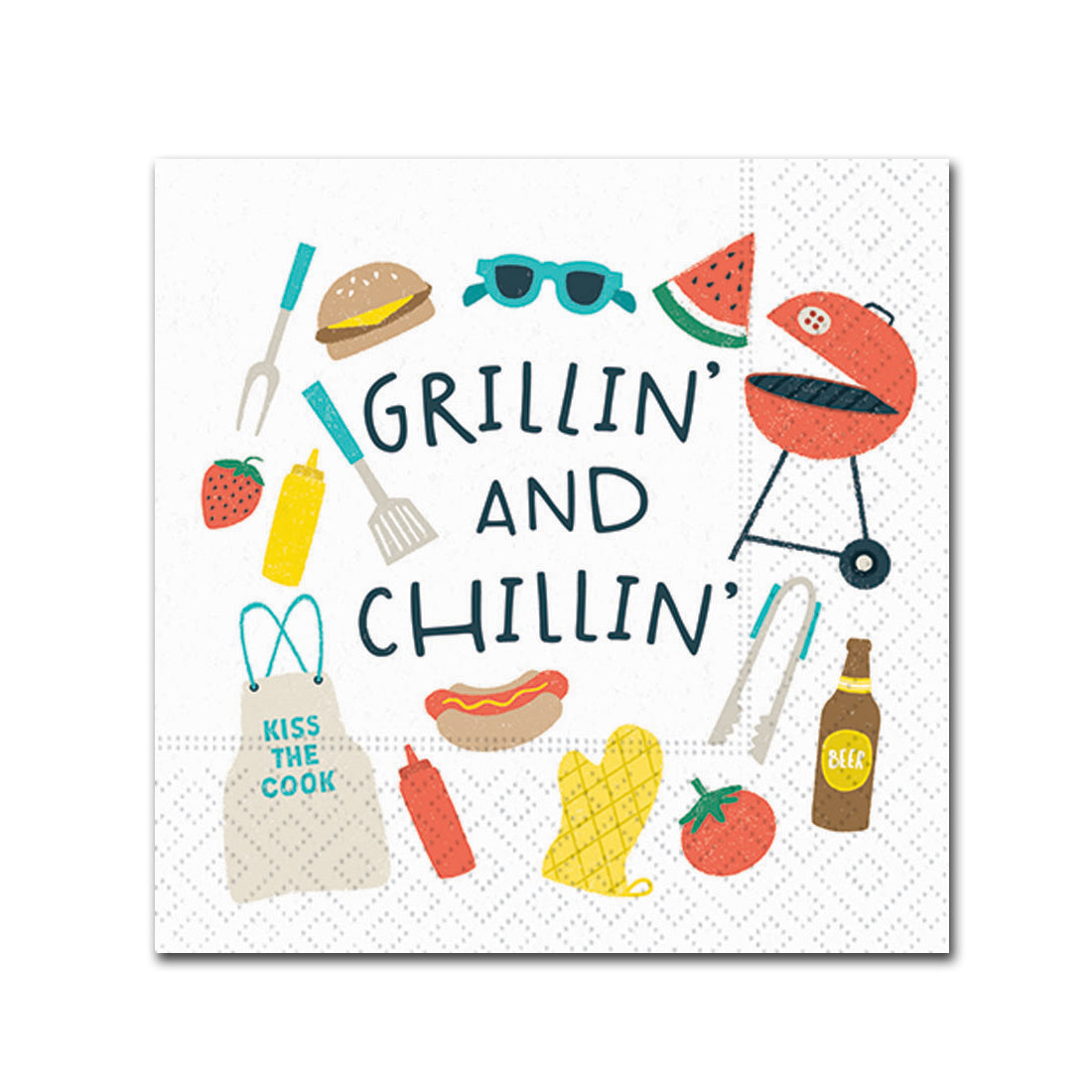Grillin and Chillin Paper Beverage Napkins