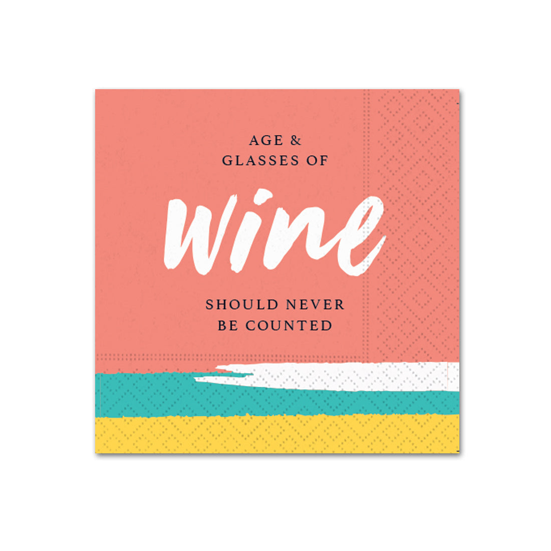 Age And Glasses OF Wine Funny Cocktail Napkins