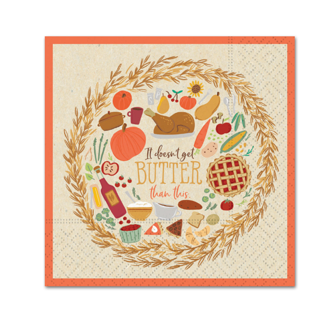 Butter Than This! Thanksgiving Beverage Napkins