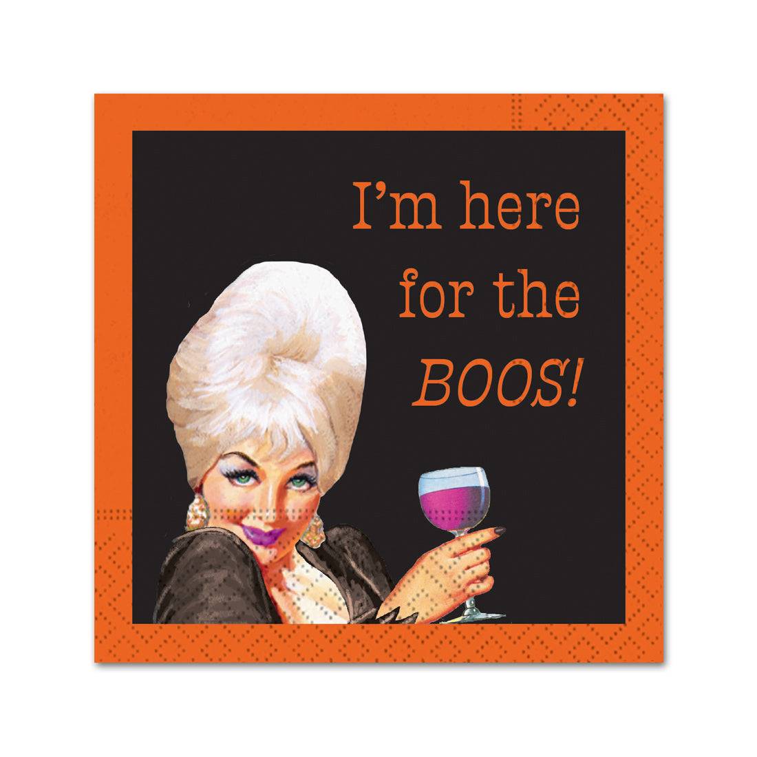 Bouffant and Boos Funny Halloween Cocktail Napkins