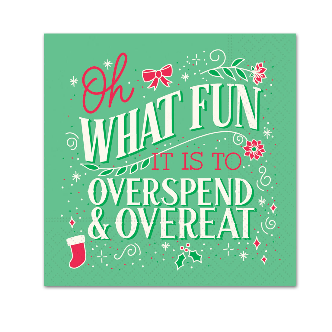 Oh What Fun Funny Christmas Cocktail Napkins
