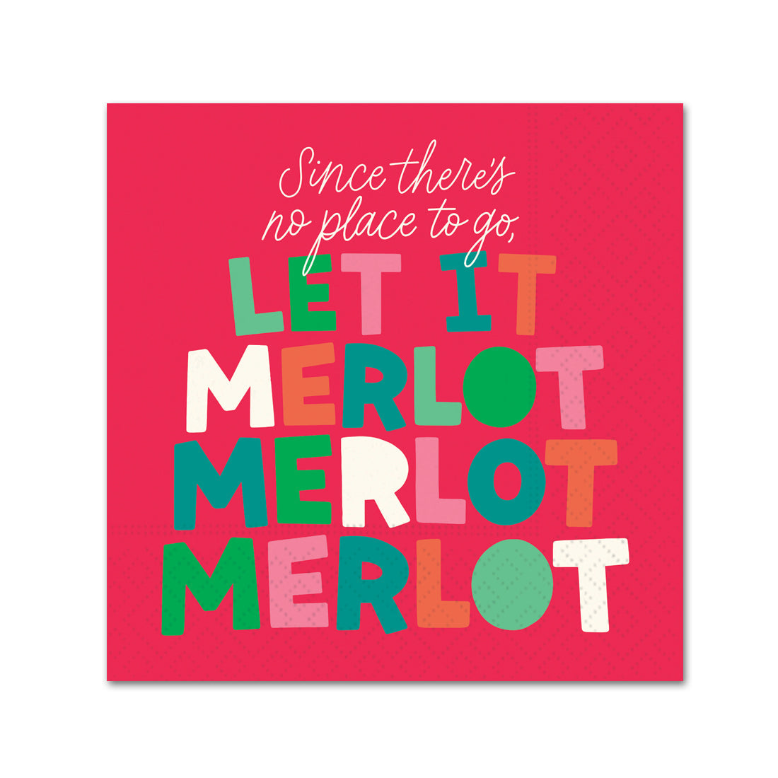 Let It Merlot Funny Christmas Cocktail Napkins