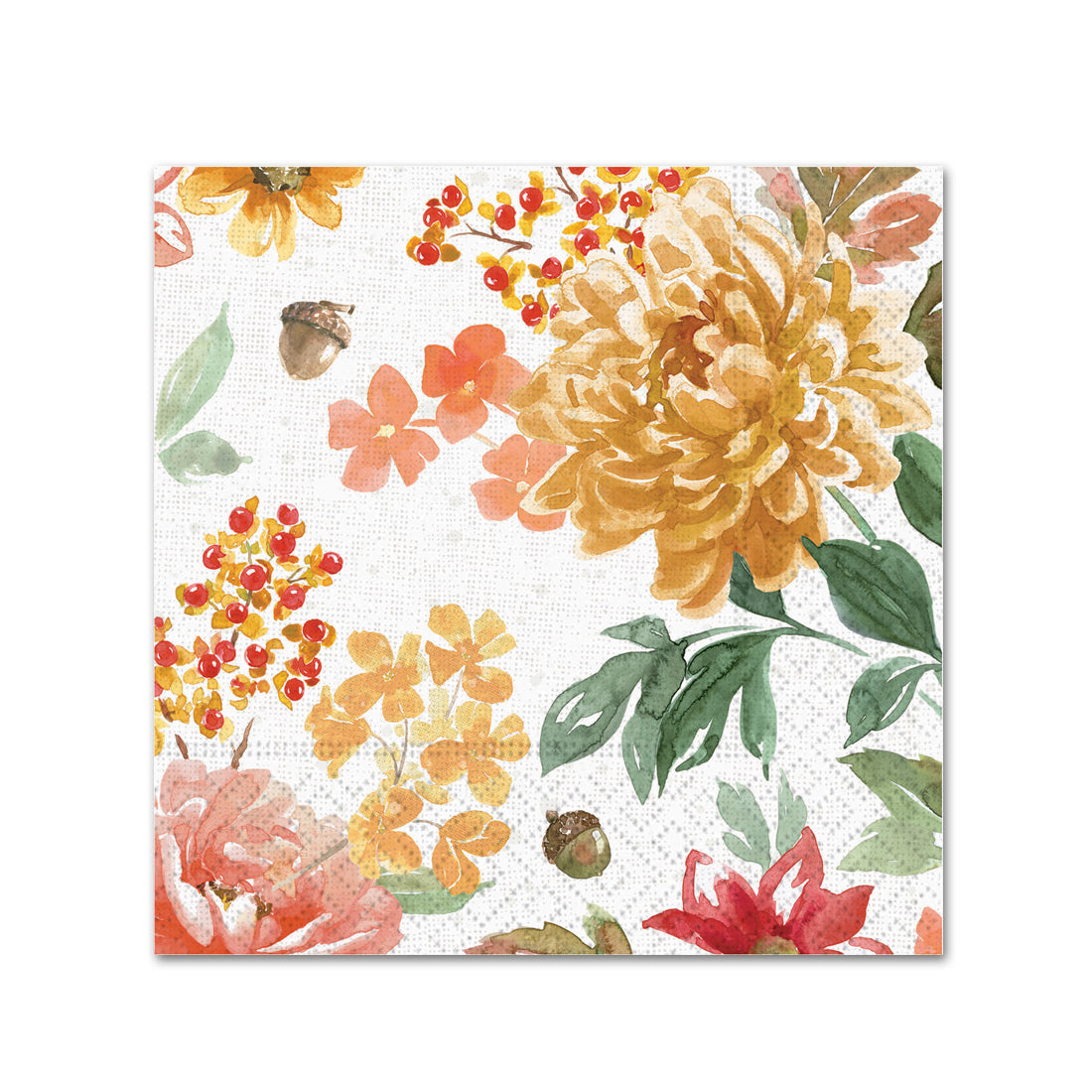 Autumn Garden Paper Beverage Napkins