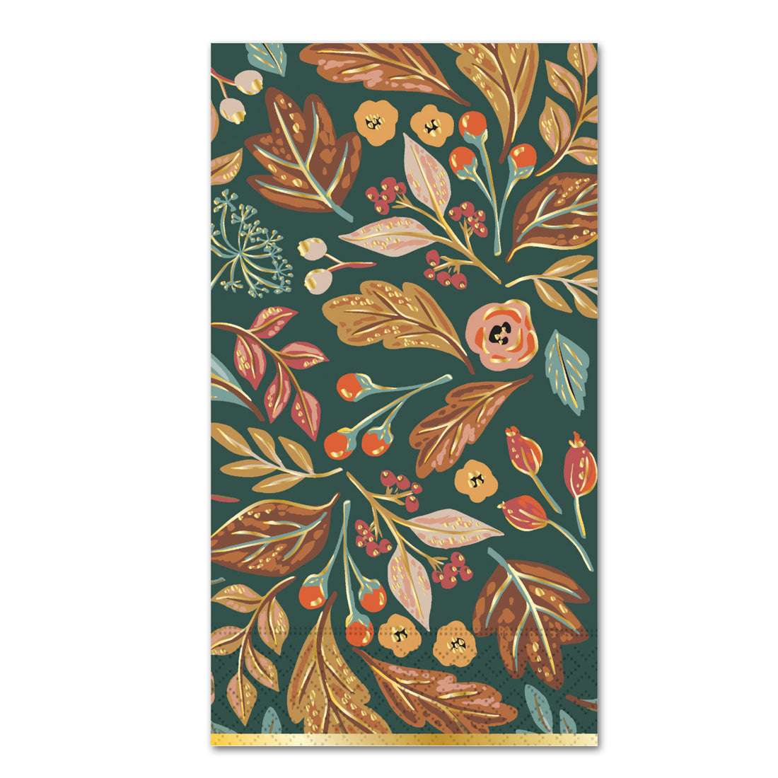 Sage and Pumpkin Paper Guest Towels - Buffet Napkins