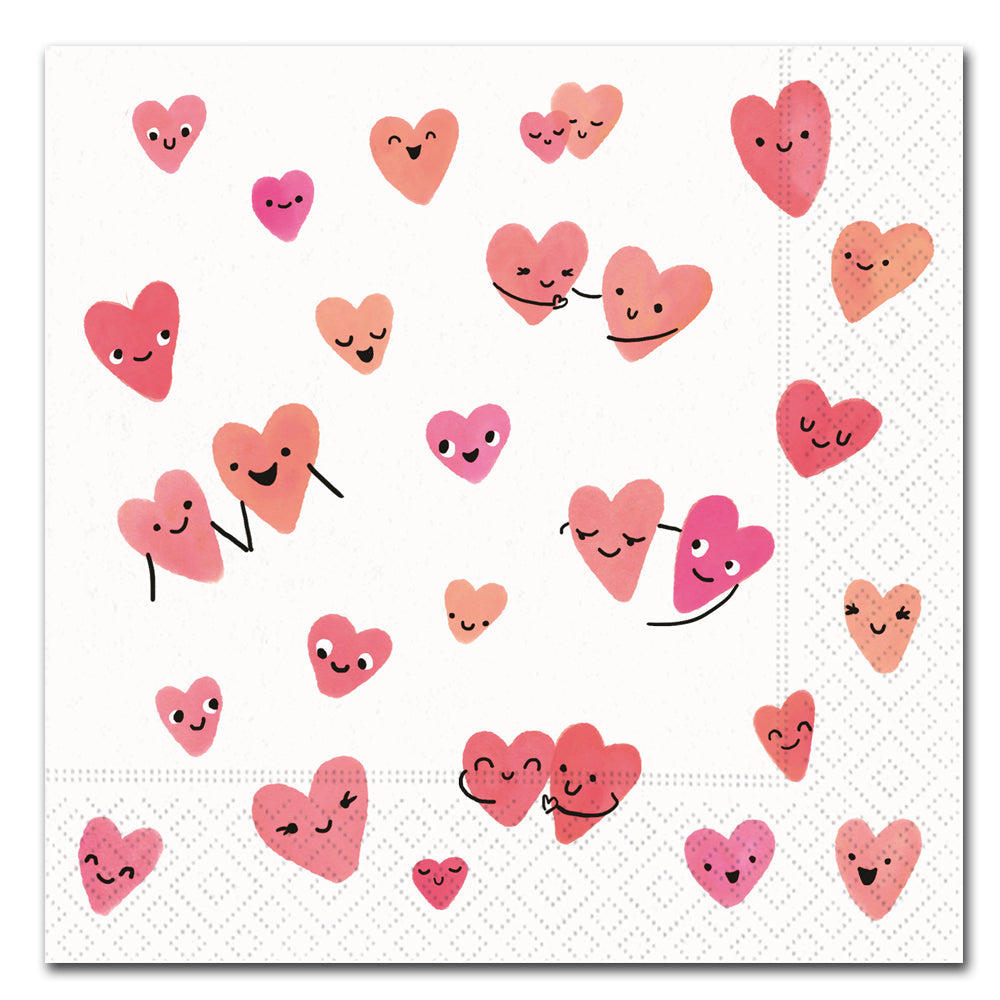 Happy Hearts Paper Luncheon Napkins