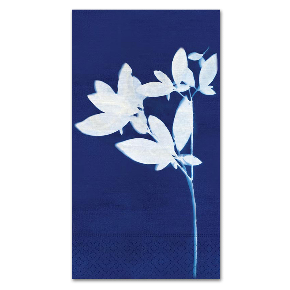 Indigo Blossom Paper Guest Towels - Buffet Napkins