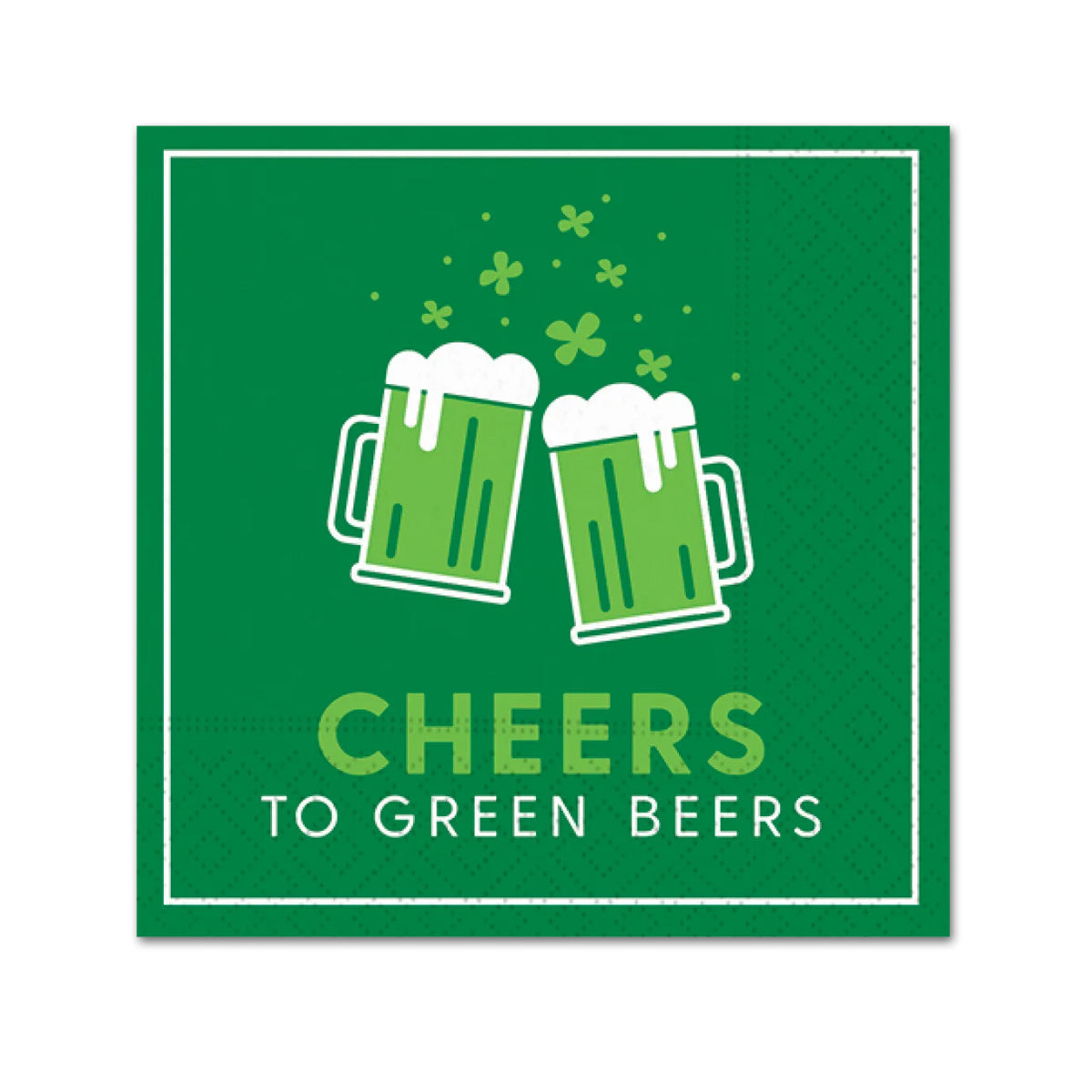Cheers to the Green Beers Paper Beverage Napkins