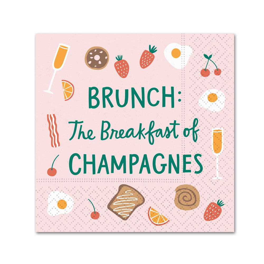Breakfast Of Champagnes Funny Paper Cocktail Napkins
