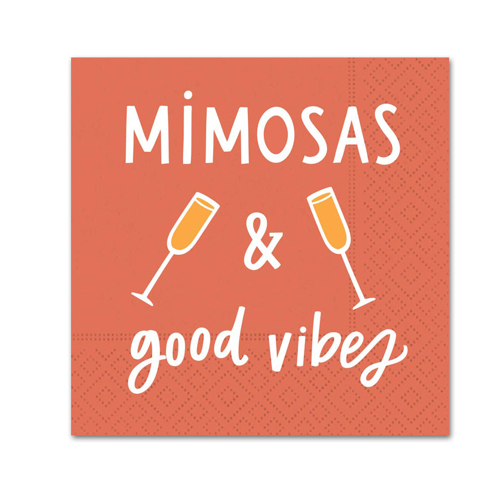 Mimosas And Good Vibes Paper Beverage Napkins