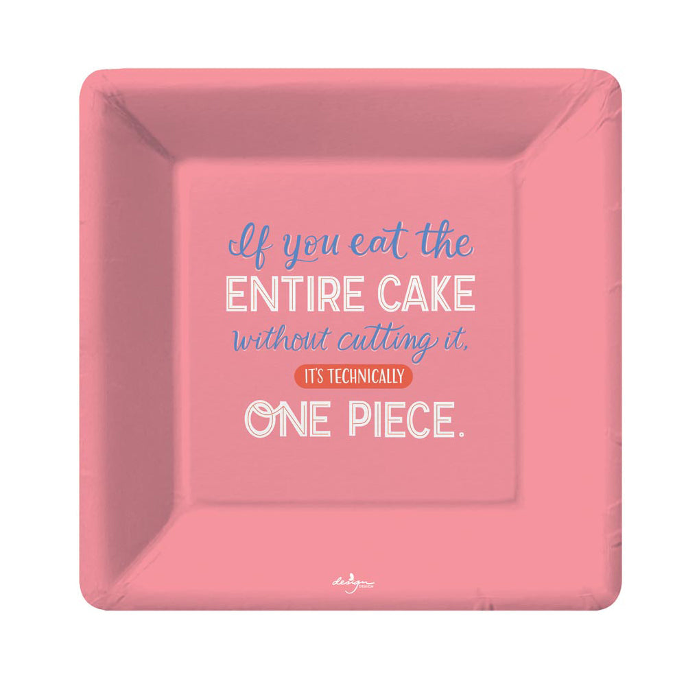 Technically One Piece Square Paper Plates