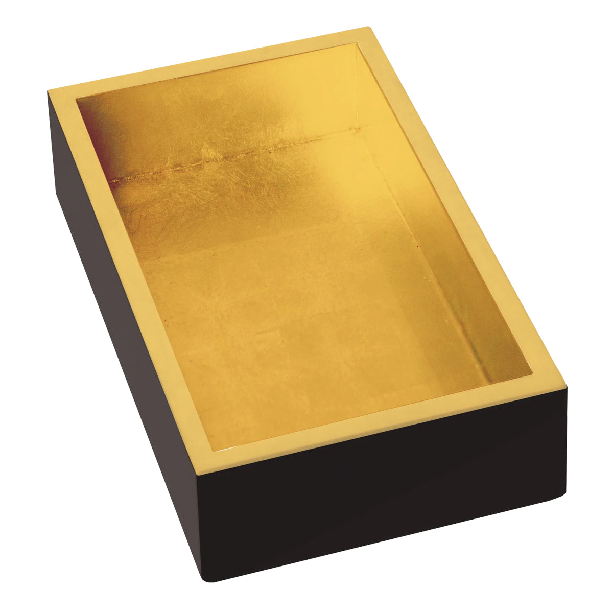 Guest Towel Holder Black & Gold Lacquer