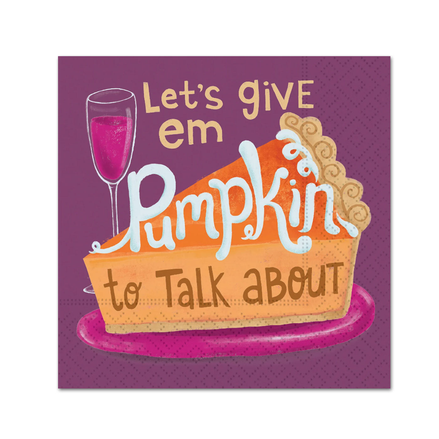 Pumpkin to Talk About Paper Beverage Napkins