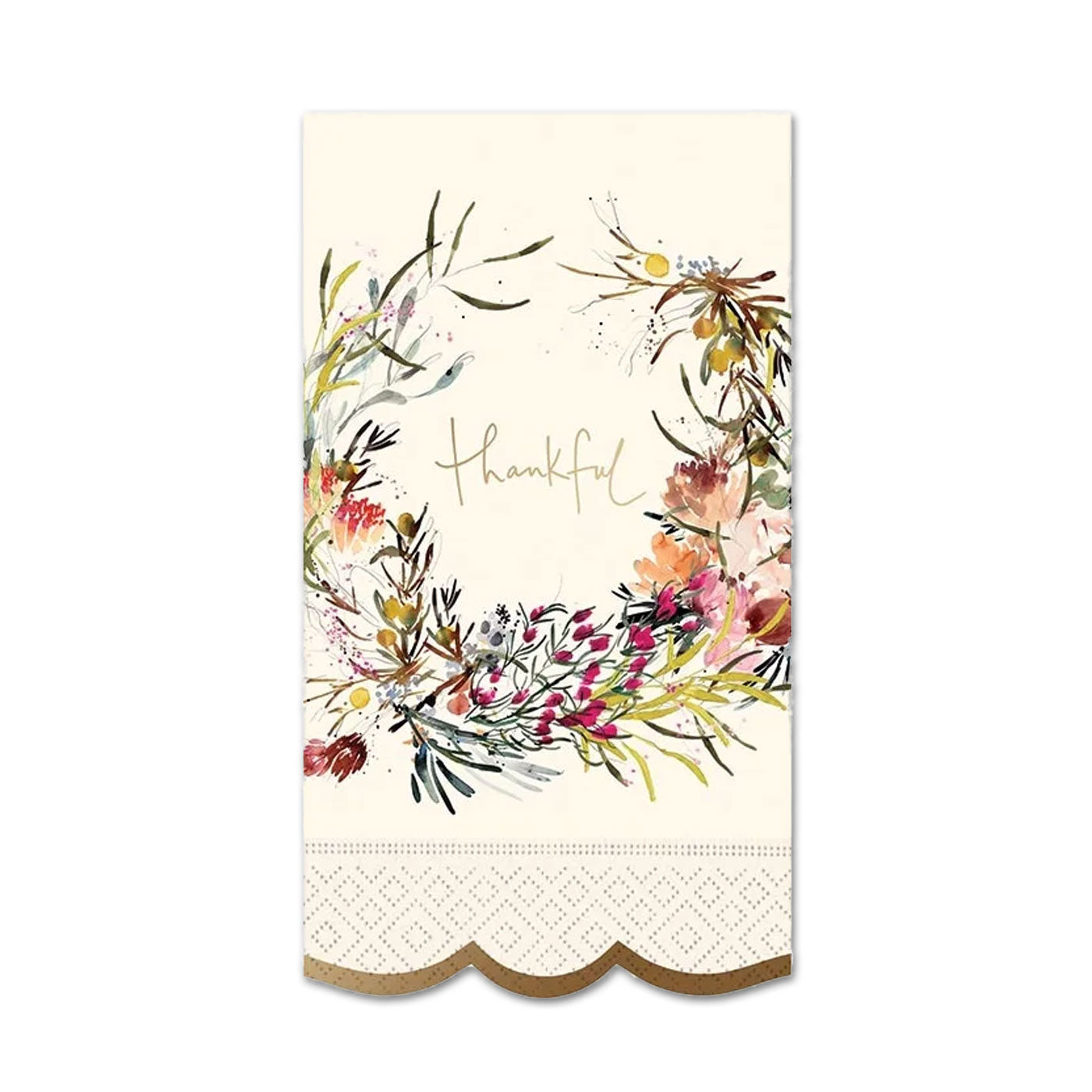 Thankful Splendor Foil Accented Paper Guest Towels